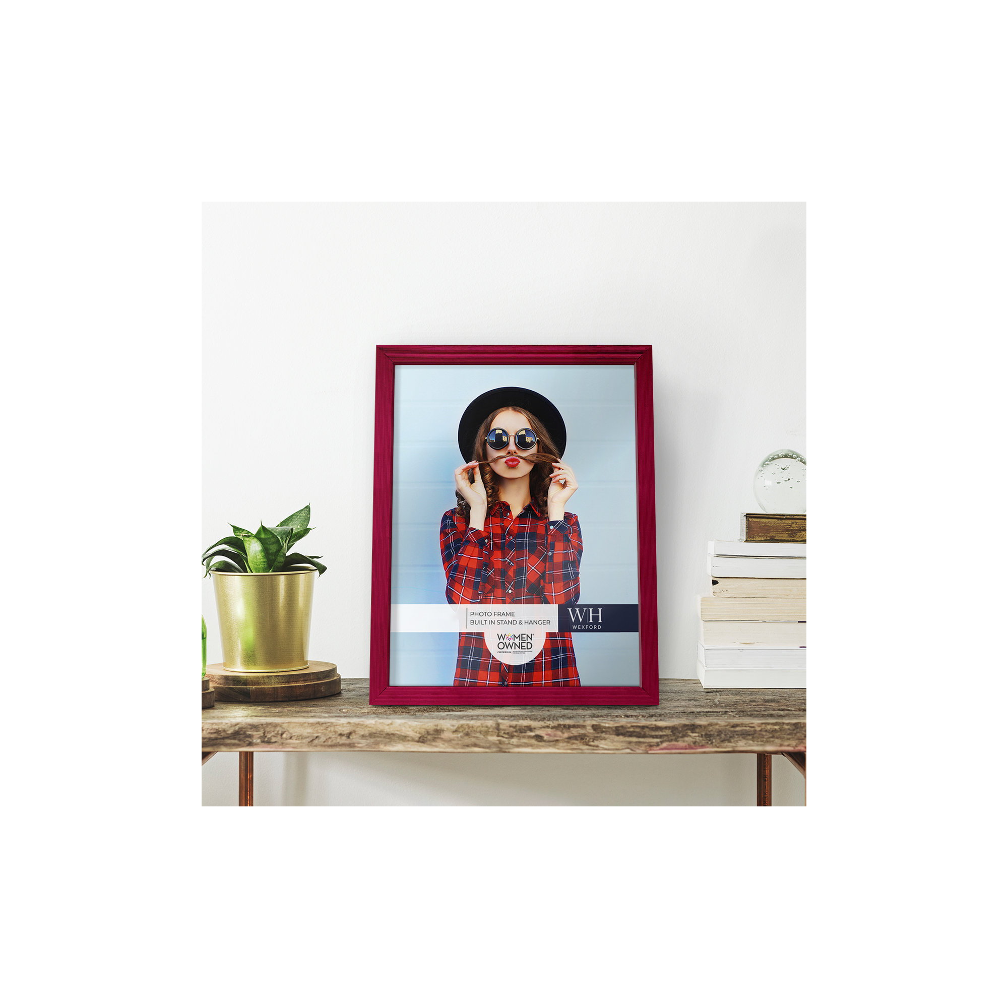 Apolline Wood Picture Frame, Burgundy, 8" x 10"