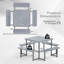 Ensemble de table de pique-nique pour 4-8 personnes avec trou de parasol-537060139