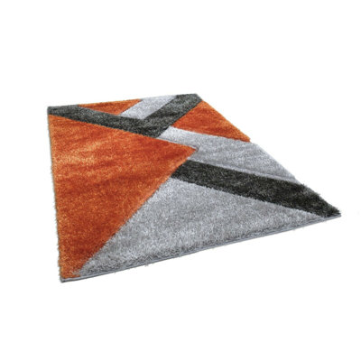 Hunley Geometric Hand Woven Shag Area Rug
