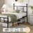 Twin Metal Bed Frame with Headboard, Underbed Storage, No Box Spring Needed, Easy Assembly-1676807764-1631339716
