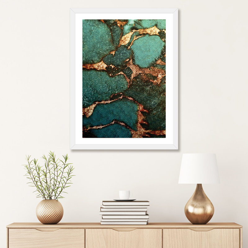 «Emerald» - reproduction d'art, H 24 po x l 16 po x P 1 po, Papier blanc
