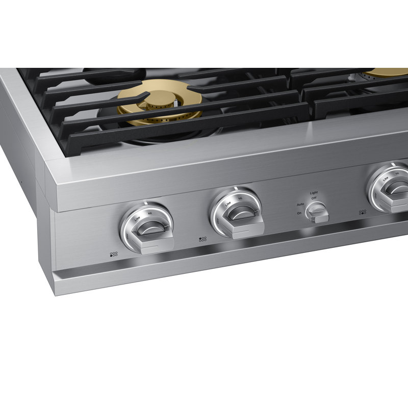 48" Gas Rangetop 6 Burners, NG/LP, Silver Stainless
