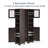 Freestanding Linen Cabinet, Tall Bathroom Cabinet with 2 Doors & 2 Open Compartments, Adjustable Shelves-1120691828