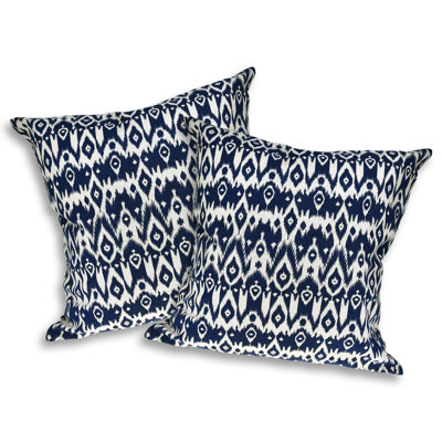 Embroidered Cotton Outdoor Pillow Cover