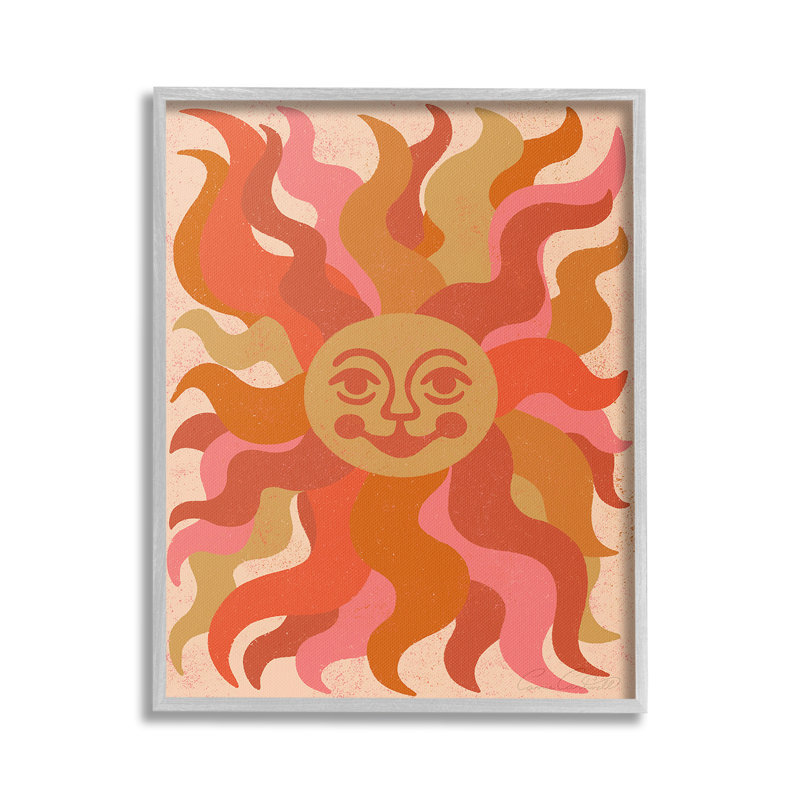 «Sun» céleste souriant, estampe numérique par Carrie Cantwell, Estampe numérique Farmhouse, H 30 po x l 24 po