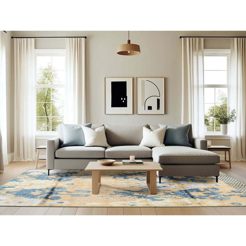Abstract Indoor Rug, Rectangle 6' x 9'