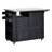 Outdoor Solid Wood Extendable 19.3''/28'' Kitchen Island, Stainless Steel Top Grill Table With Side Spice Rack, Kitchen Cart With Drawers, Storage Cabinet For Backyard, Bbq,Party-129457786-129457790