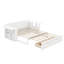 Daybed With Removable Desk, Storage Drawers & Hydraulic Side Table - Multifunctional Sofa Bed Combo-1880512814-1880512815