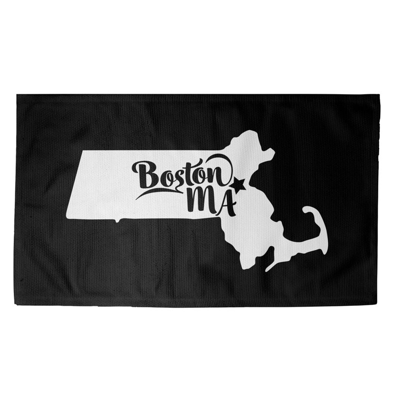 Tapis noir boston massachusetts, Rectangle 5 pi x 7 pi, Non