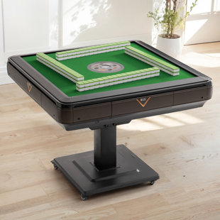 Table de Mahjong pliable automatique VERZEY 152 tuiles de 44 mm de style chinois et américain