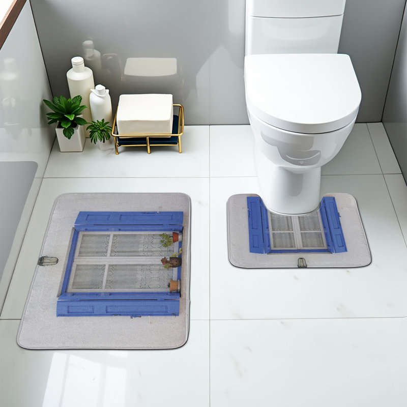  Ensemble de tapis pour salle de bain Greek 2 pièces