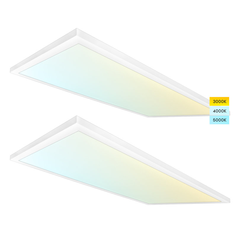 2x4 FT Surface Mount LED Flat Panel 3 Color Selectable 5000 Lm 0-10V Dimmable 120-277V Damp Rated