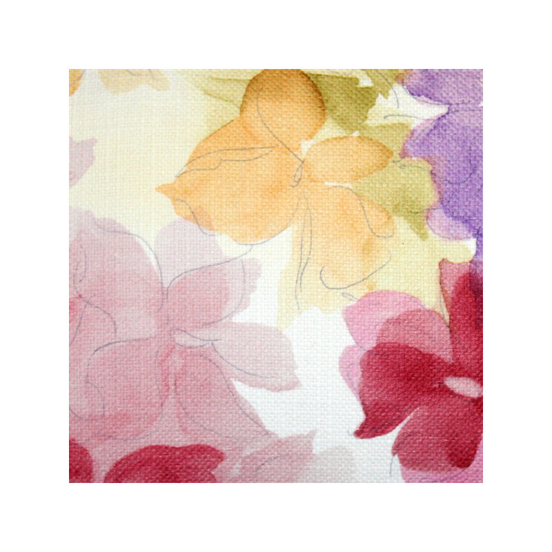 May Flower Cotton Throw Pillow, Pink