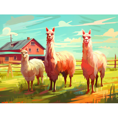 Llama Animal Room Darkening Curtain