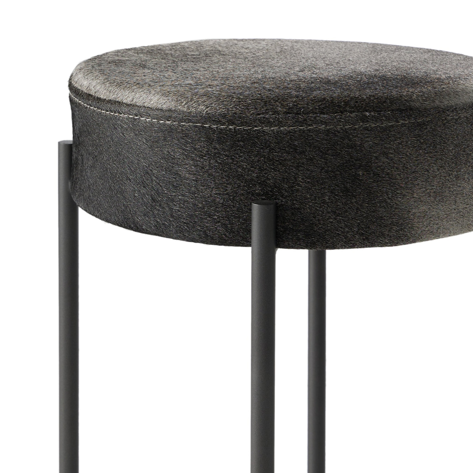 Eugenia " Bar Stool, Speckled Hide - Black & White, Counter Stool (26" Seat Height)