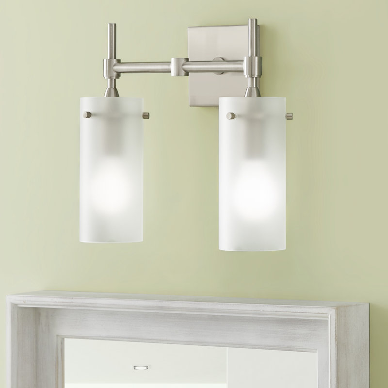 Sikora Armed Sconce, Brushed Nickel, Frost