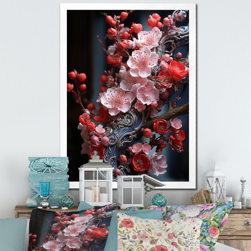 Impression sur toile Keshwar, Cadre photo blanc, H 32 po x l 16 po x P 1 po
