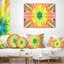 Texture fractale jaune brillant - coussin imprimé abstrait-30628927-30628930