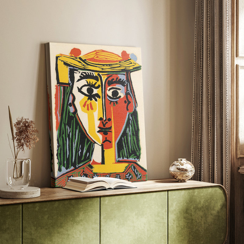 Reproduction abstraite rétro XVIIIe - galerie Cavas sur mesure, H 27 po x l 18 po