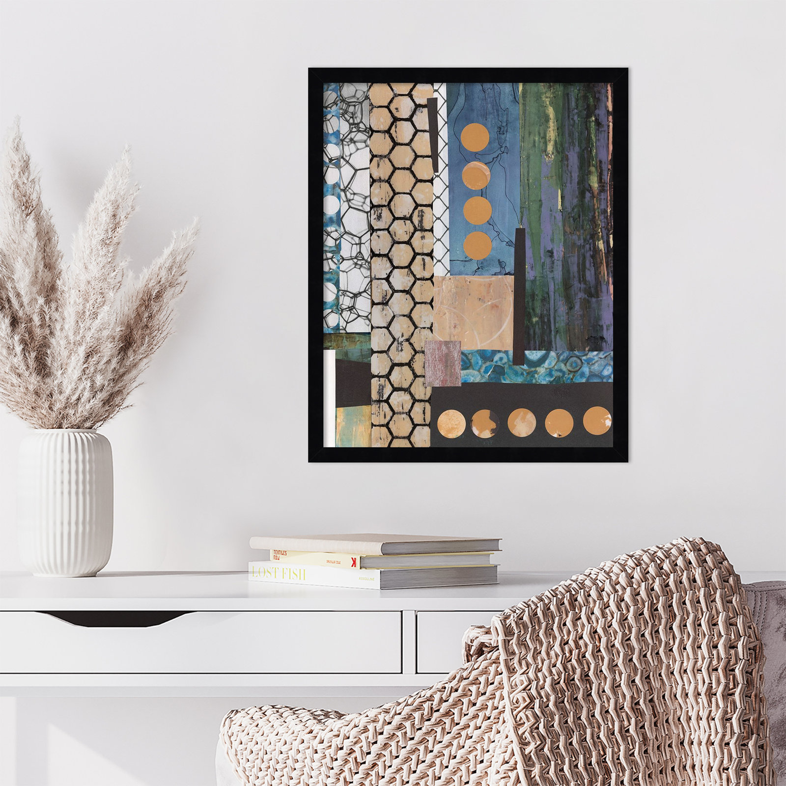 Mashup No. 2 Print by Natalie Avondet, Black, 21" H x 17" W