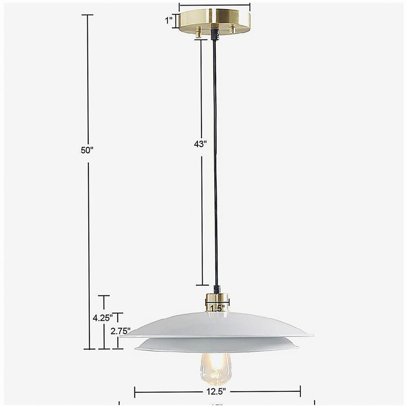 Luminaire suspendu double abat-jour