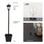 Lampadaire solaire 64 po avec jardinière, poteau solaire en verre et lumières de jardin extérieures imperméables, décoration de patio, blanc chaud