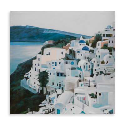 Travel in Greece Tablecloth | Hyperrealist Cities Decor