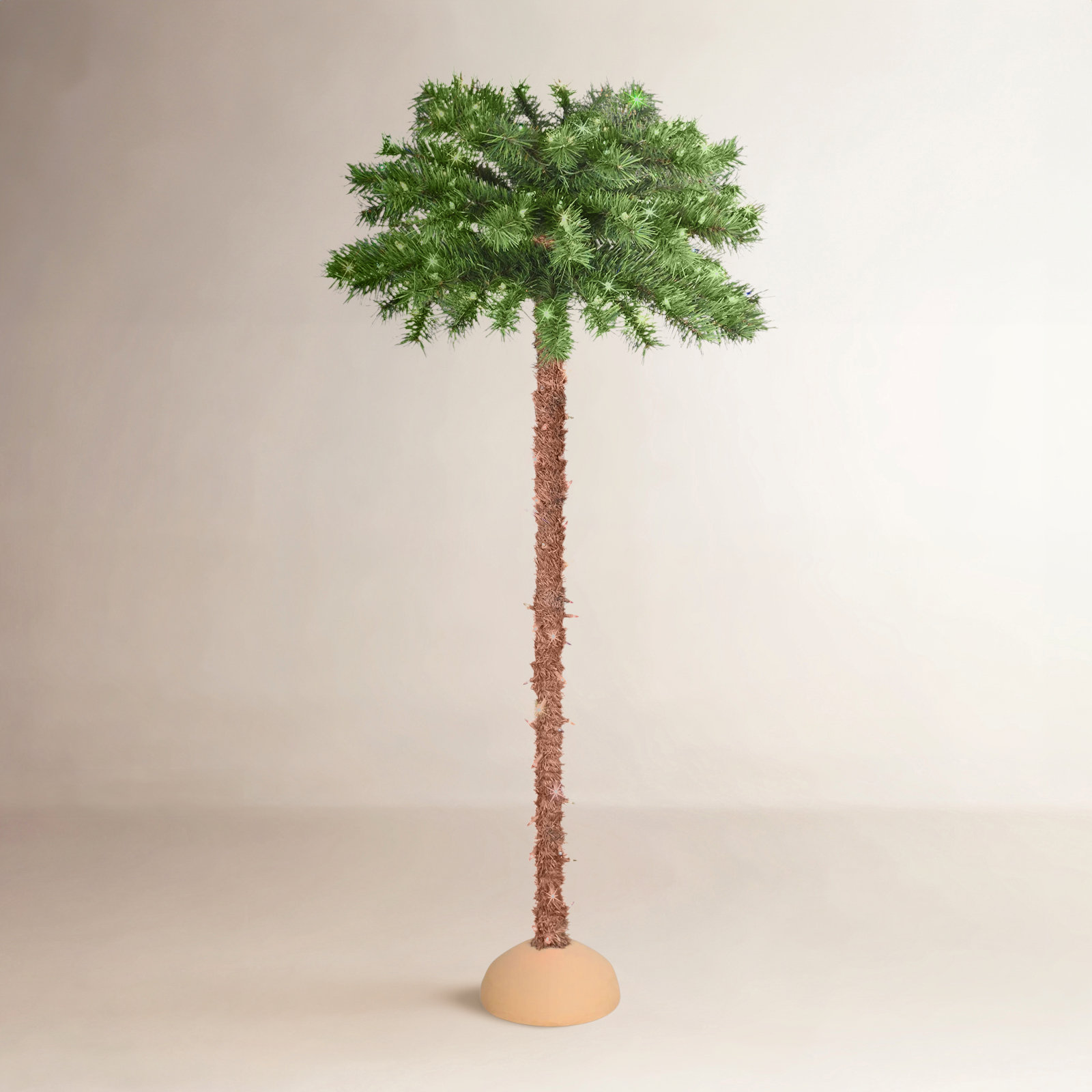 4' Pre-Lit Artificial Palm Tree with 150 Multi-Color Lights