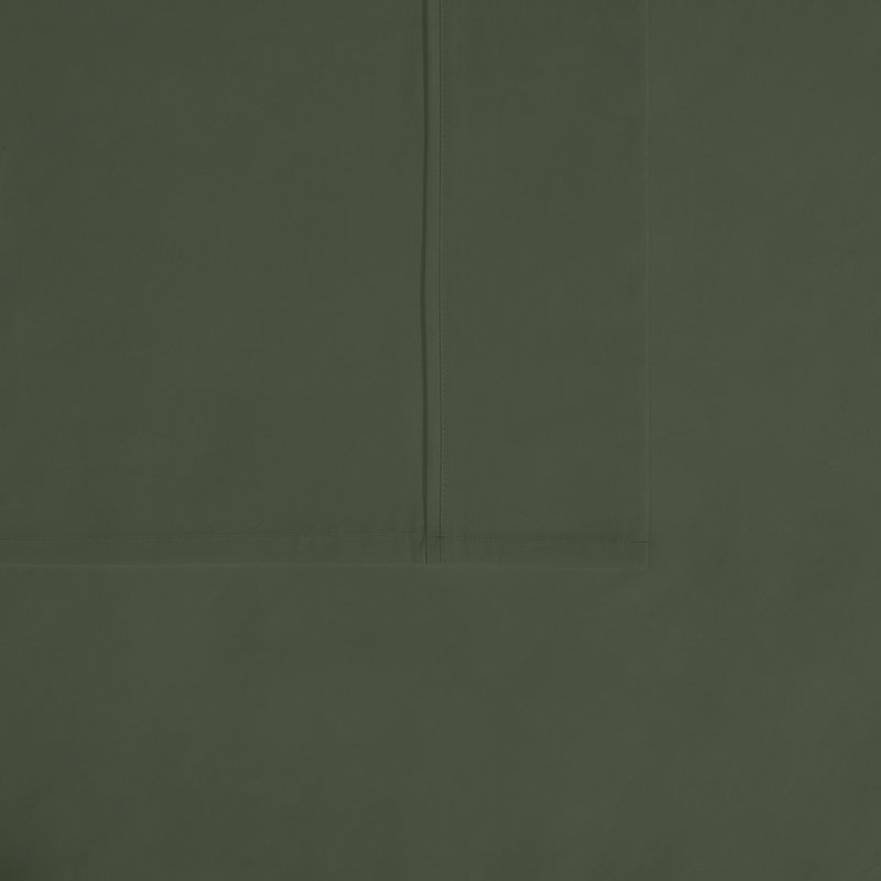 Percale solide, Vert, Ensemble de draps pour lit simple TG avec 1 taie d