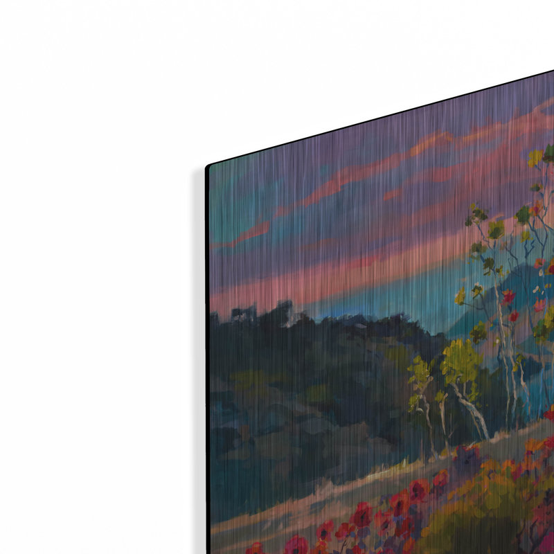 «Latitude Sun®» par Sun Rao, art mural en métal Latitude Run®, H 12 po x l 16 po