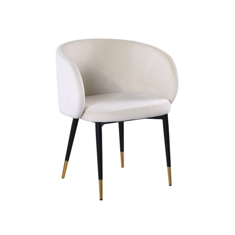 Cesalie 18'' H Velvet Upholstered Side Chair, Beige