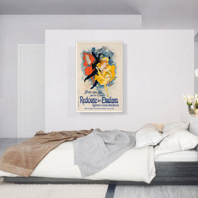 «Redoute des étudiants» par Jules Cheret - reproduction d'art sur toile tendue