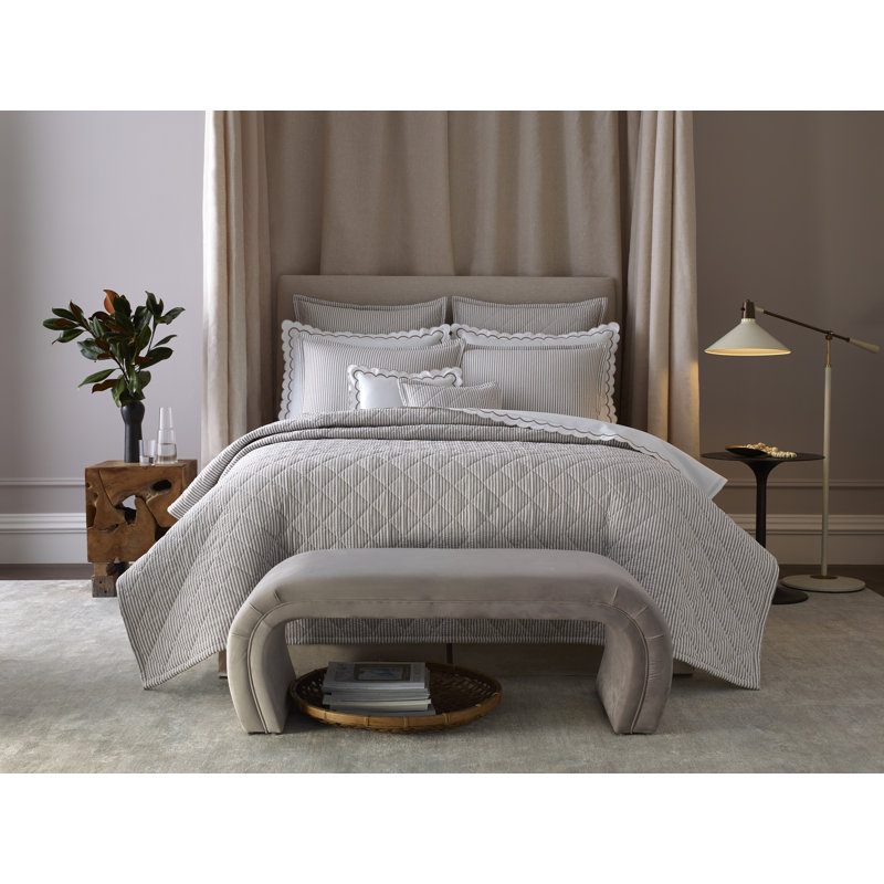 Matteo Quilt, Bark Striped, Full/Queen Quilt