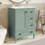 Meuble-lavabo de 24 pouces avec lavabo intégré en céramique, tablette à double couche, tiroirs à fermeture en douceur et porte d'armoire à fermeture en douceur-952888579