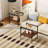2-piece Modern End Tables Rectangle Side Table with Tempered Glass Top & MDF Storage Shelf, Living Room Accent Tables-1889556394-1889556390