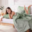 4 pièces Housse de couette pour très grand / très grand lit - avec matelassage en losanges et lavable à la machine
