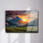 Mont Fuji au coucher du soleil, art mural en verre trempé-129869684