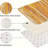 Orange Textured Stripe, 2 Pcs Non Slip Kitchen Mats