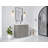 Boston 36 In. W X 22 In. D Right Offset Sink Bathroom Vanity In Elephant Skin Gray With 2 In. Viola Brown Quartz