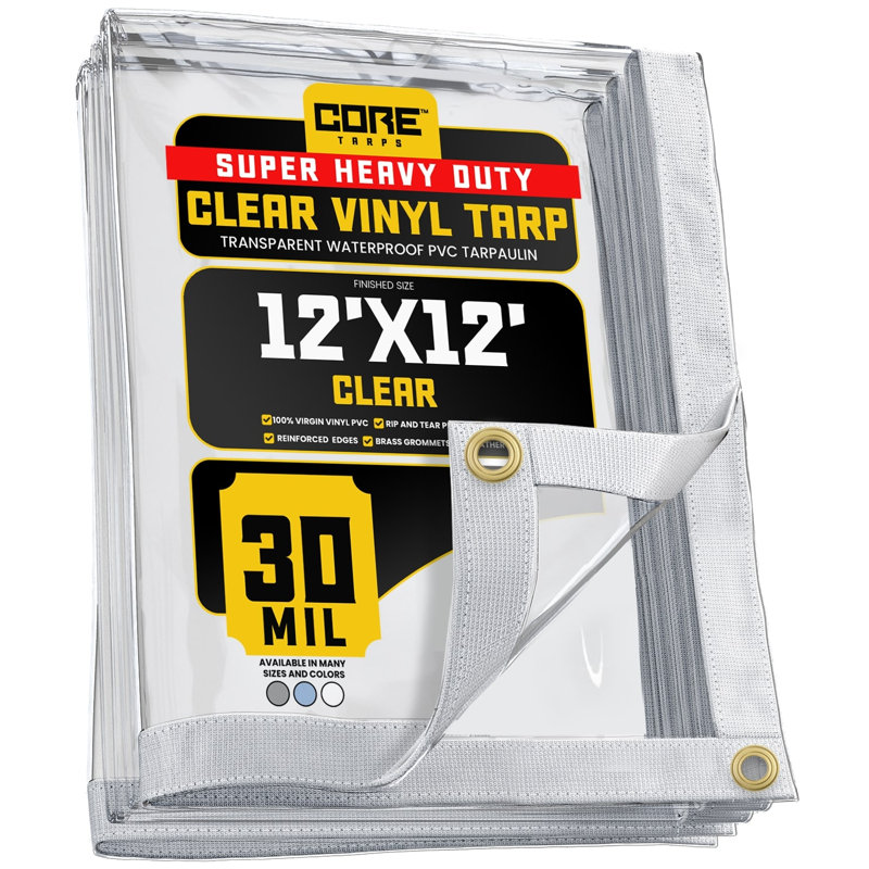 Bâche en vinyle 30 mil Extreme, Transparent, H 144 po x l 144 po x P 1 po