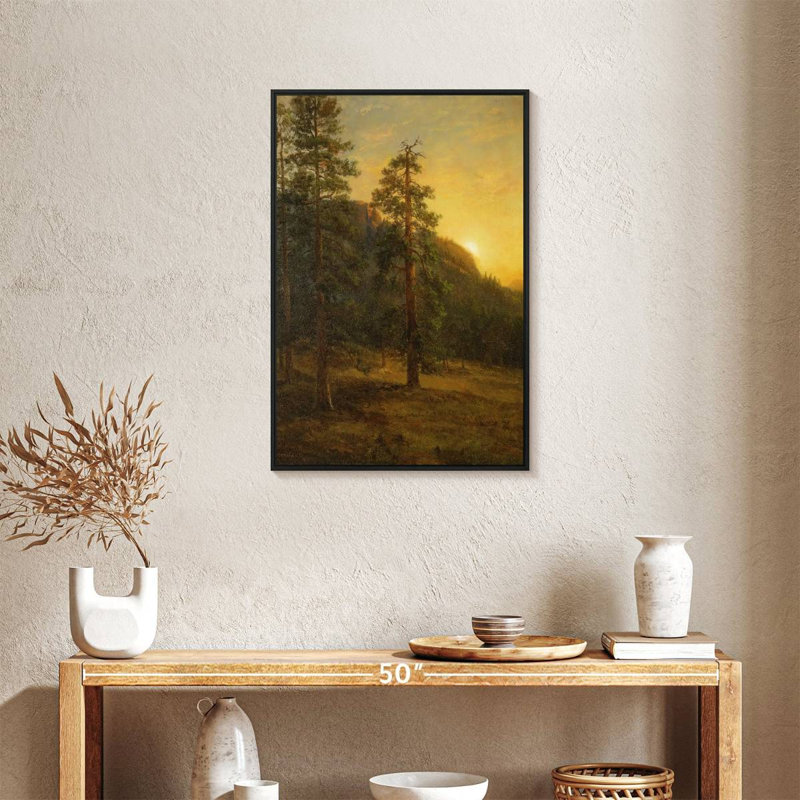 Redwoods de Californie, 1872, Cadre flottant noir, 21 po x 31 po