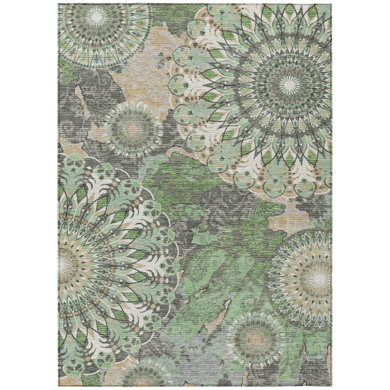 Machine Washable Indoor/Outdoor Chantille ACN2335 Paisley Rug, Rectangle 2'6" x 3'10"