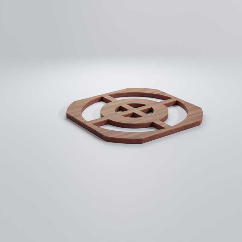 Panneaux muraux décoratifs en bois Sullivan, Noyer, H 7 3/8 po x l 7 3/8 po x P 3/8 po