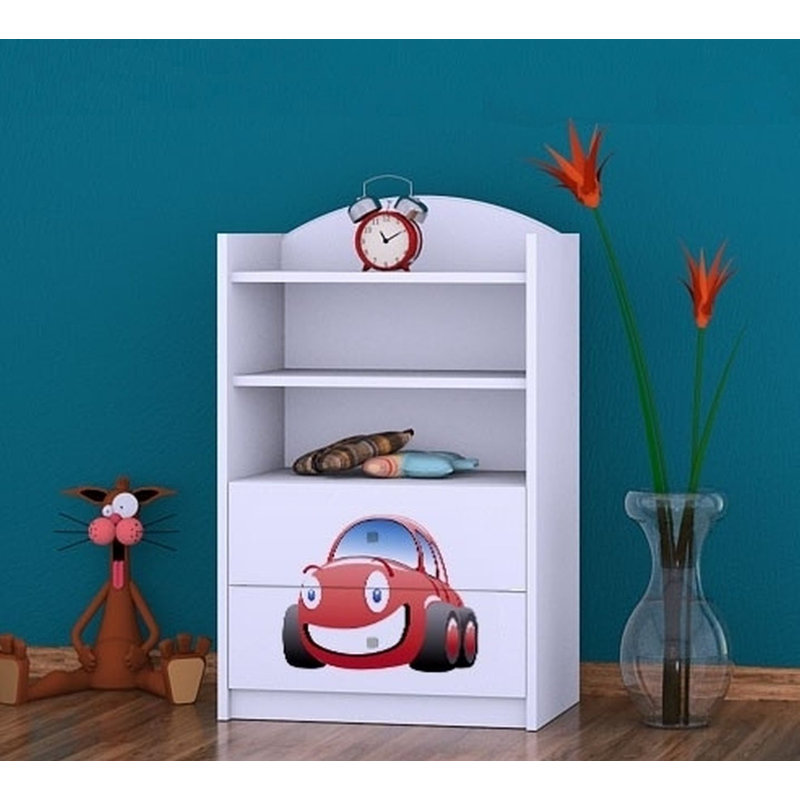Thalia 96cm H X 60cm W Transportation Kids Cube, White