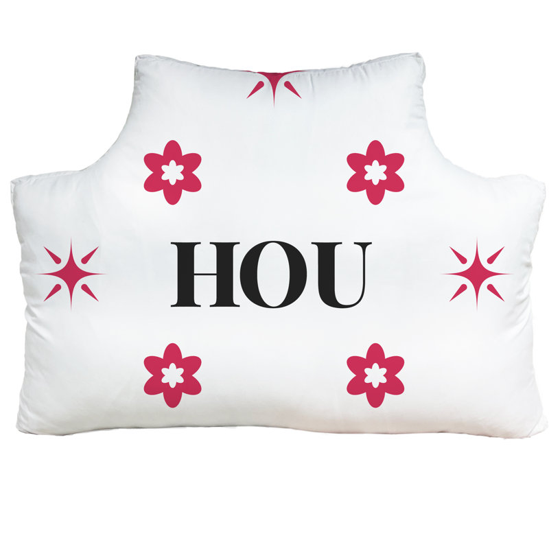 Tête de lit Houston 59,5 po x 29,5 po Houston, Blanc / noir / rose 