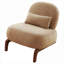 Fauteuil de chambre compact et polyvalent, ensemble de 2, revêtement en velours avec pieds en bois massif