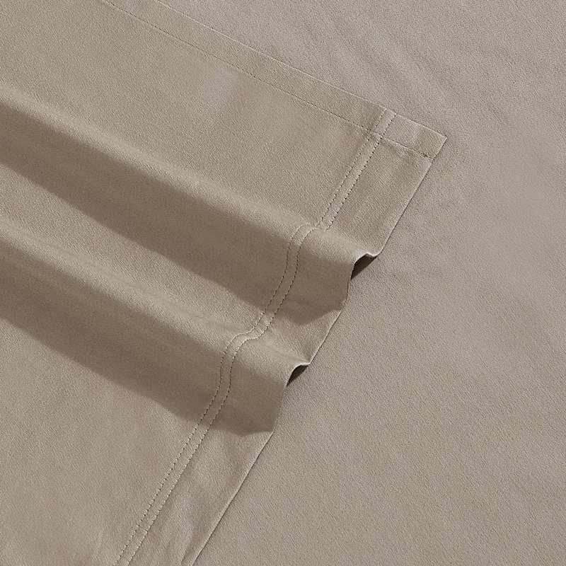 Ensemble de draps 4 pièces Calvin Klein, Brun pâle, Ensemble de draps pour très grand lit avec 2 taie