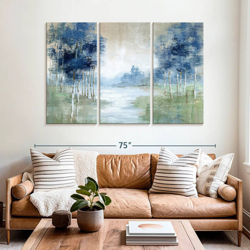 Avery Birch River, 42" H x 65" W