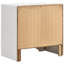 Table de chevet 2 en blanc avec compartiment caché pour chambre à coucher - section contemporaine