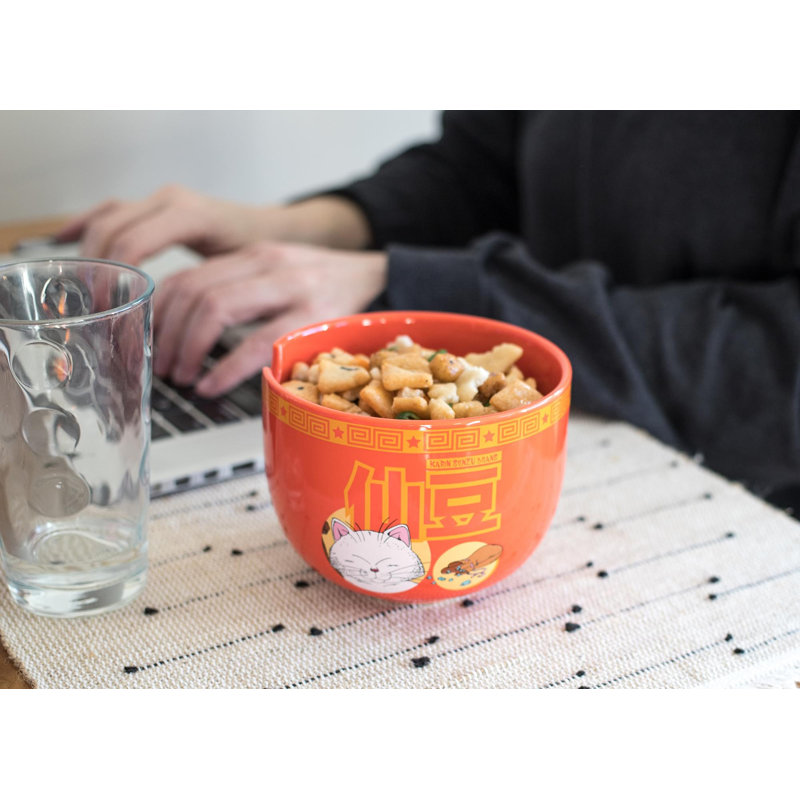 Service de vaisselle japonais Dragon Ball Z Karin | Bol et baguettes 16 onces Ramen
